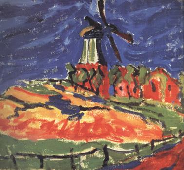 Windmill,Dangast (nn03), Erich Heckel
